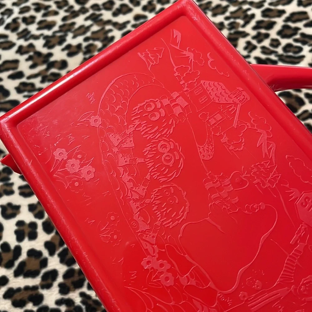 Vintage 1988 MCDONALDS Happy Meal Toy ❤️ On The Go Lunch Box Red Pencil Case 80s